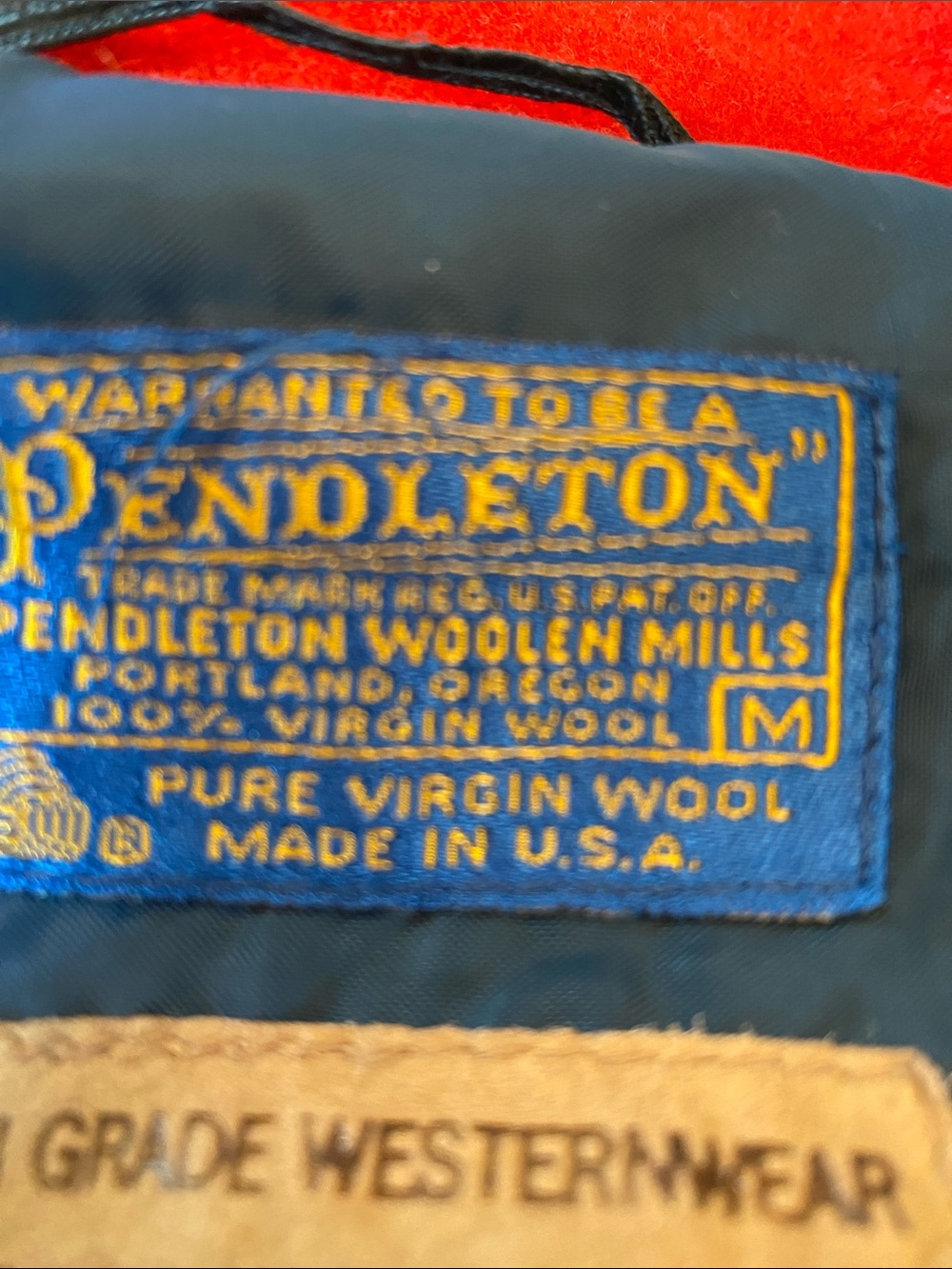 Vintage Pendleton Red Wool Western Bomber Jacket. Beautiful! - Picture 4 of 9